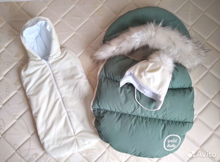 Детский зимний конверт на овчине