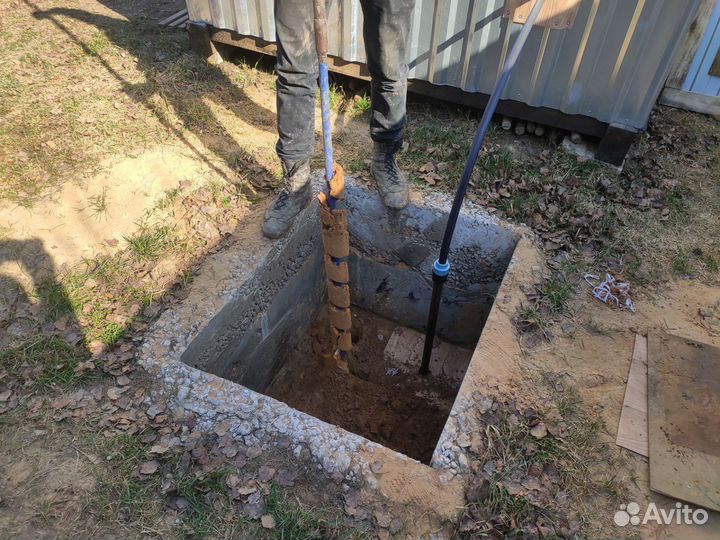 Бурение скважины ударно канатный метод