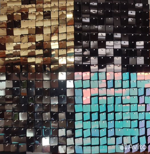 Фон фотозоны из пайеток. Фотозона для оформителей