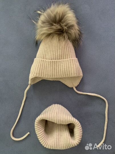 Шапка детская зимняя + снуд