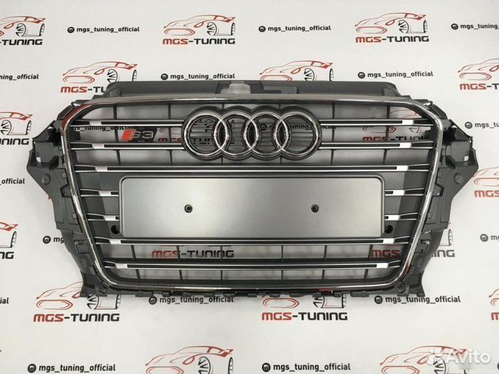 Решетка на Audi A3 в стиле S3 12-16гг. дизайн 2
