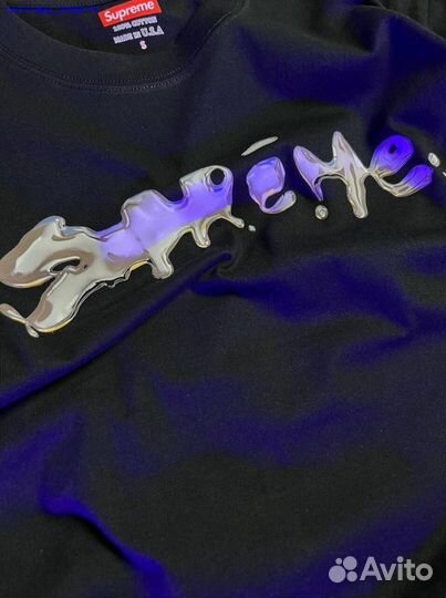 Футболка supreme FW18 liquid (ртуть) (Арт.98234)