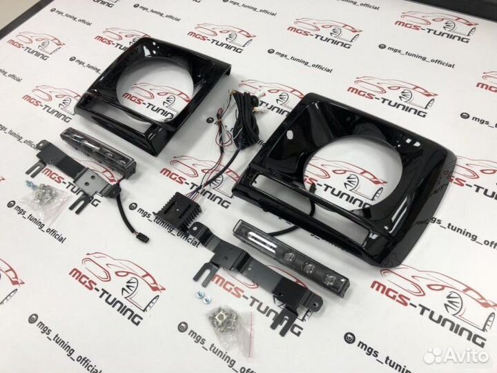 Очки черные диоды Mercedes G-class w463 черные