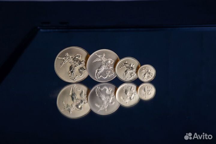 Золотая инвестиционная монета Георгий Победоносец