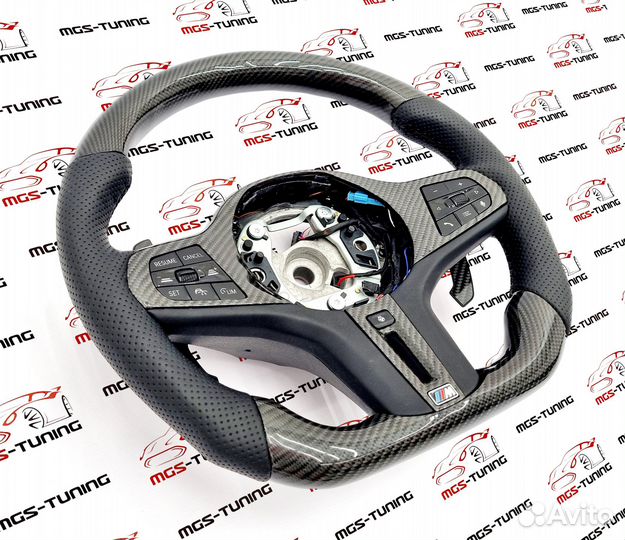 Руль с подогревом BMW 3 серия G20 стиль M карбон