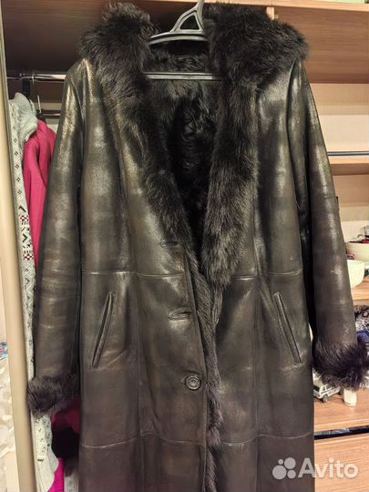 Дубленка натуральная женская 48 50 длинная
