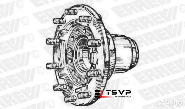 Errevi 713525 ступица переднего колеса iveco stralis