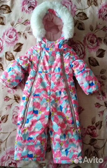 Комбинезон зимний мембранный для девочки (80+6)