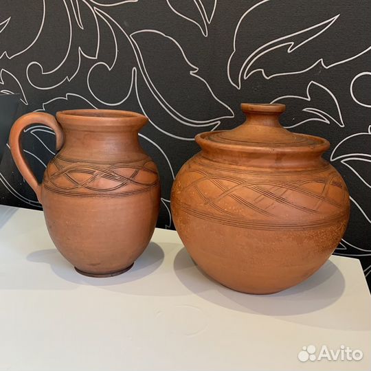 Жаровня супница глиняная