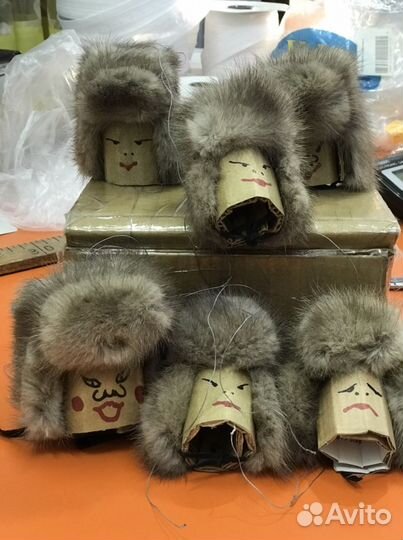 Шапка ушанка.ручная работа норка