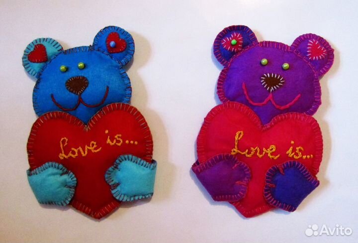 Магниты сувенирные. Мишка с сердцем