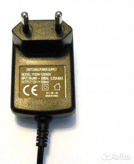 Сетевой адаптер 12В, 0,5А