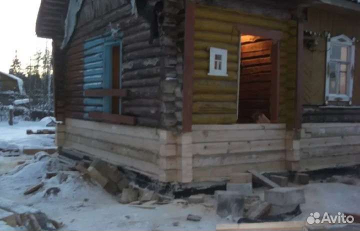 Ремонт фундамента и подъем дома