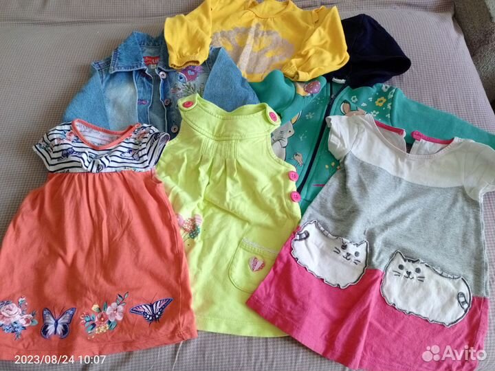 Вещи пакетом на девочку 80