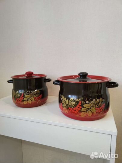 Кастрюля эмалированная новая