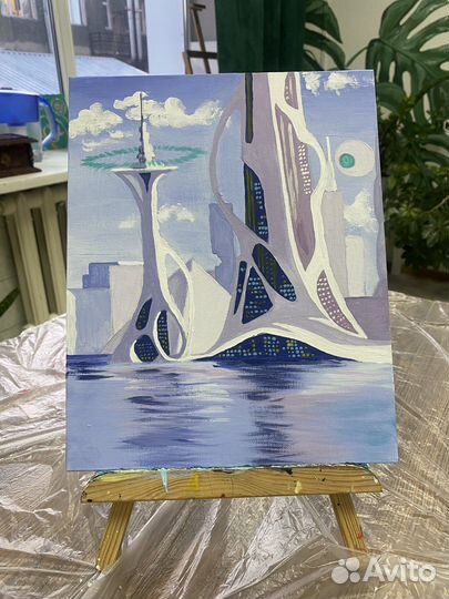 Картина акрилом на холсте