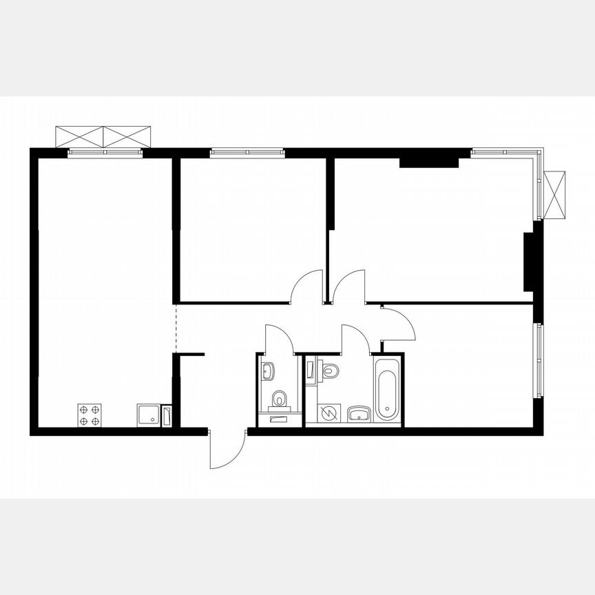 3-к. квартира, 85,8 м², 23/25 эт.