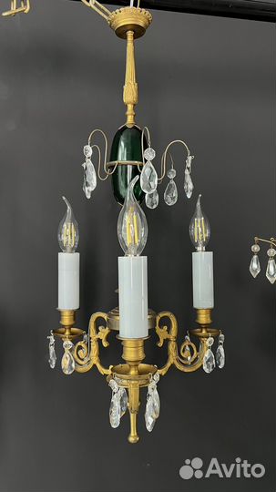 Антикварная хрустальная люстра