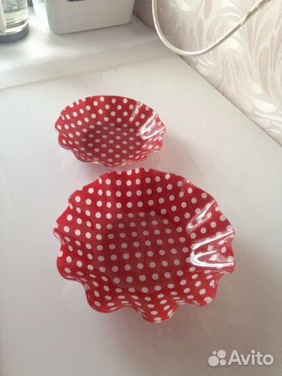 Новый набор салатников из 2-х предметов (Стекло)