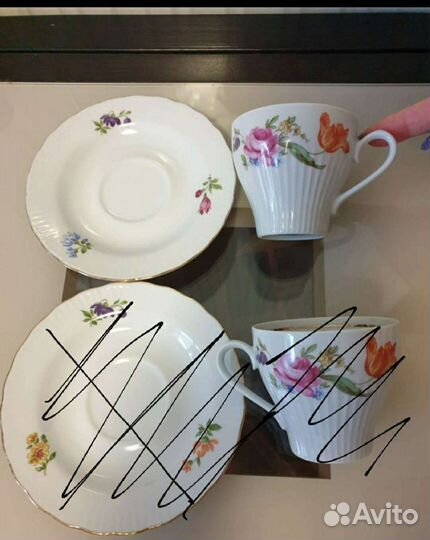 Чайная пара jlmenau фарфор Германия