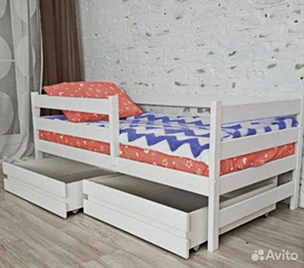 Кроватка из натурального дерева для малыша софа эк