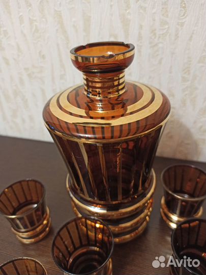 Набор для коньяка графин и стаканы Чехия