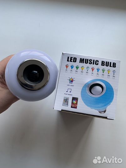 Лампочка портативная колонка Led