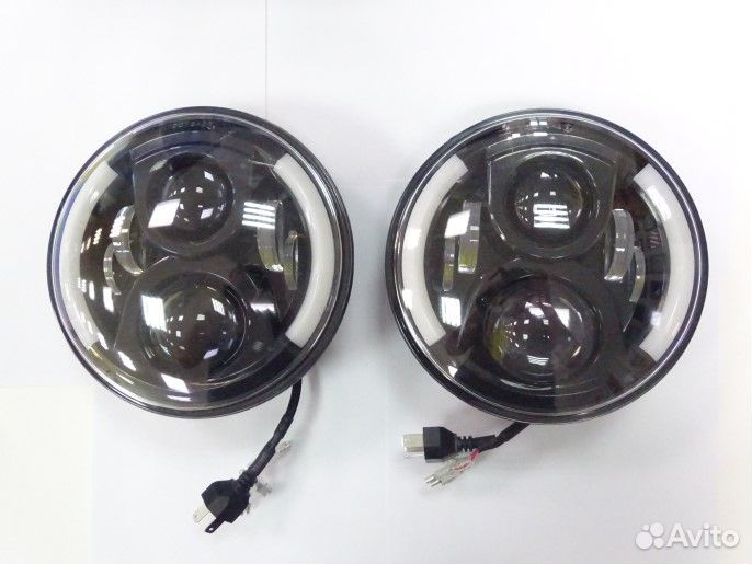 Фара Нива 21213 с дхо и линзой LED (2шт)