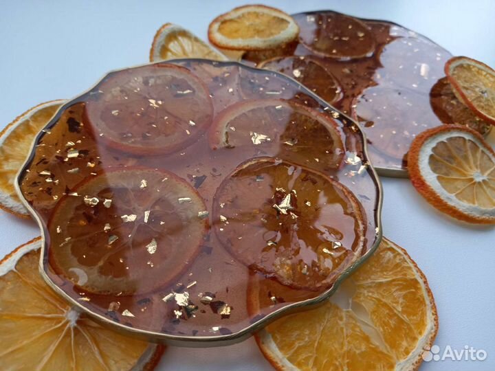 Подставки из эпоксидной смолы ручной работы