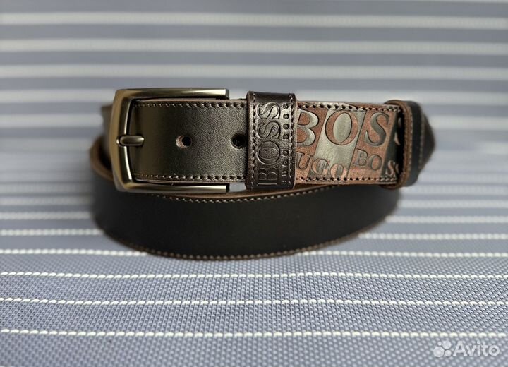 Ремень кожаный boss