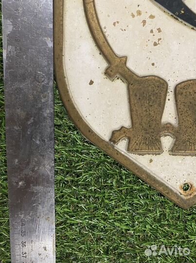 Герб Пензы латунный большой СССР