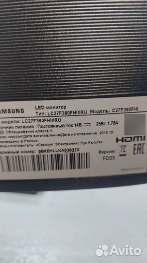 Монитор изогнутый Samsung 27