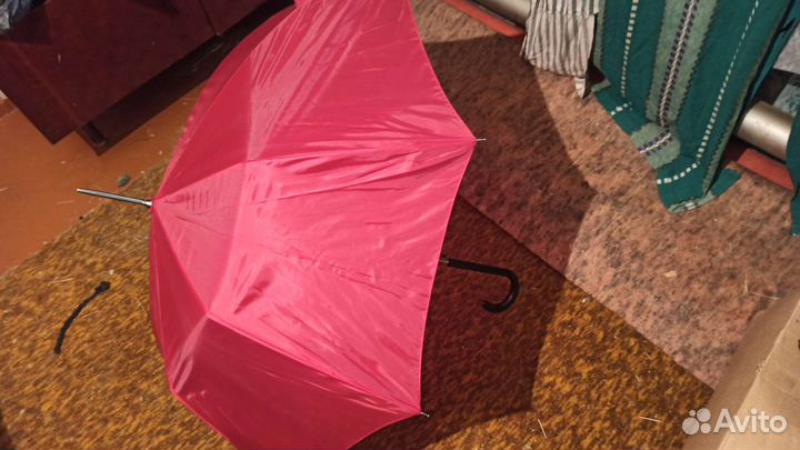 Зонт трость красный prize