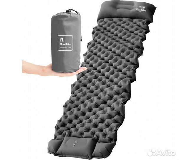 Коврик надувной туристический RoadLike Summit, сер