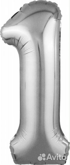 Шар фольгированный Серебро Slim, 102 сантиметра