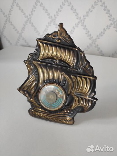 Винтажный термометр Парусник СССР