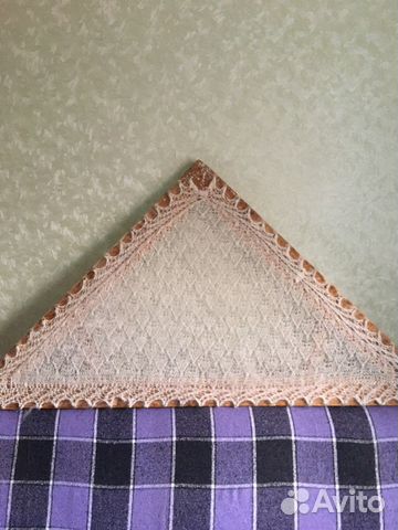 Платок шаль натуральный пух на шёлковой нити