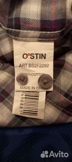 Рубашка Ostin, новая,128р