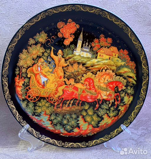 Коллекция 5 тарелок Палех (20см). Русские сказки