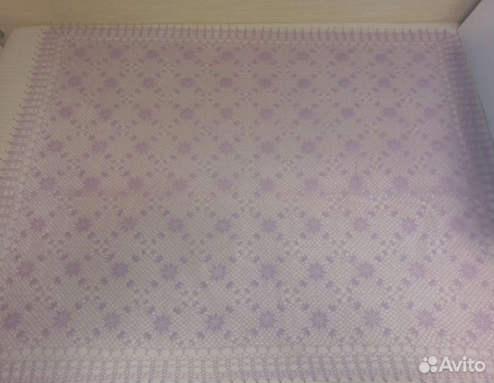 Вязаная скатерть крючком