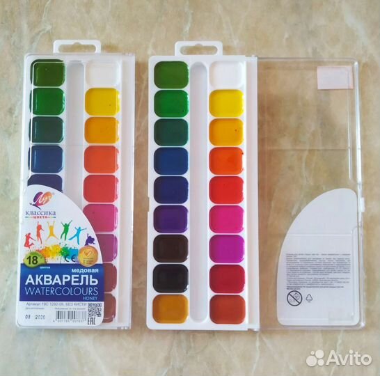 Краски Акварель кисти непроливайки новые