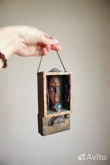 Кукла из дерева ручной работы, коллекционная