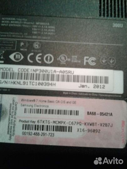 Ноутбук samsung