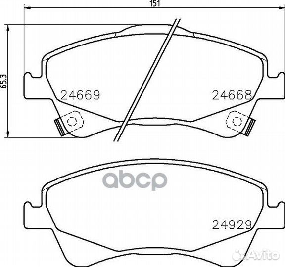 Колодки тормозные дисковые перед NP1119 NIS