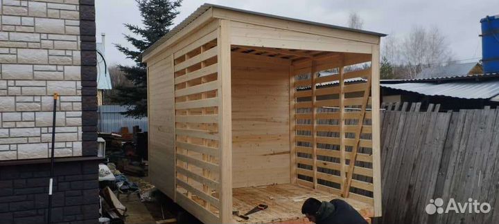 Хозблок дровник