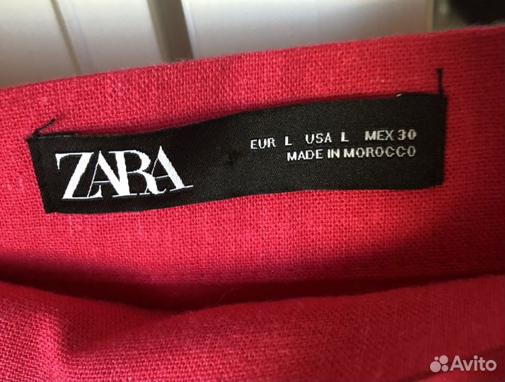 Юбка Zara L, лен, вискоза