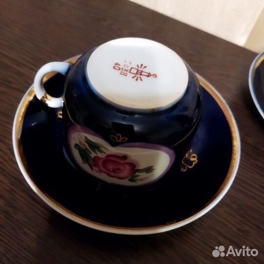 Чашка с блюдцем фарфор
