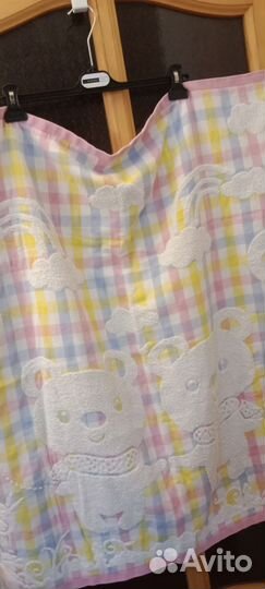 Махровый плед /полотенце 1м*1м Хлопок 100 Детский