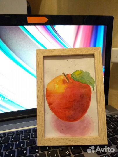Акварель, 10*15 Сочное яблоко