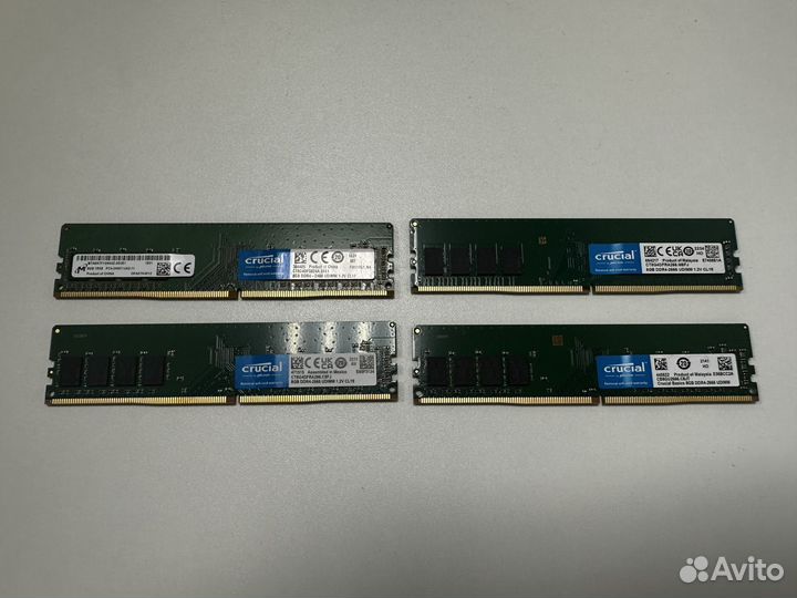 Оперативная память Crucial DDR4 2666 мгц 4x8 гб